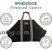 INNO STAGE 600D Polyester Large Log Carrier Tote  Waterproof Durable Firewood Holder Fireplace Wood Stove Accessories Storage Bag-Black - B07D2DC4P5